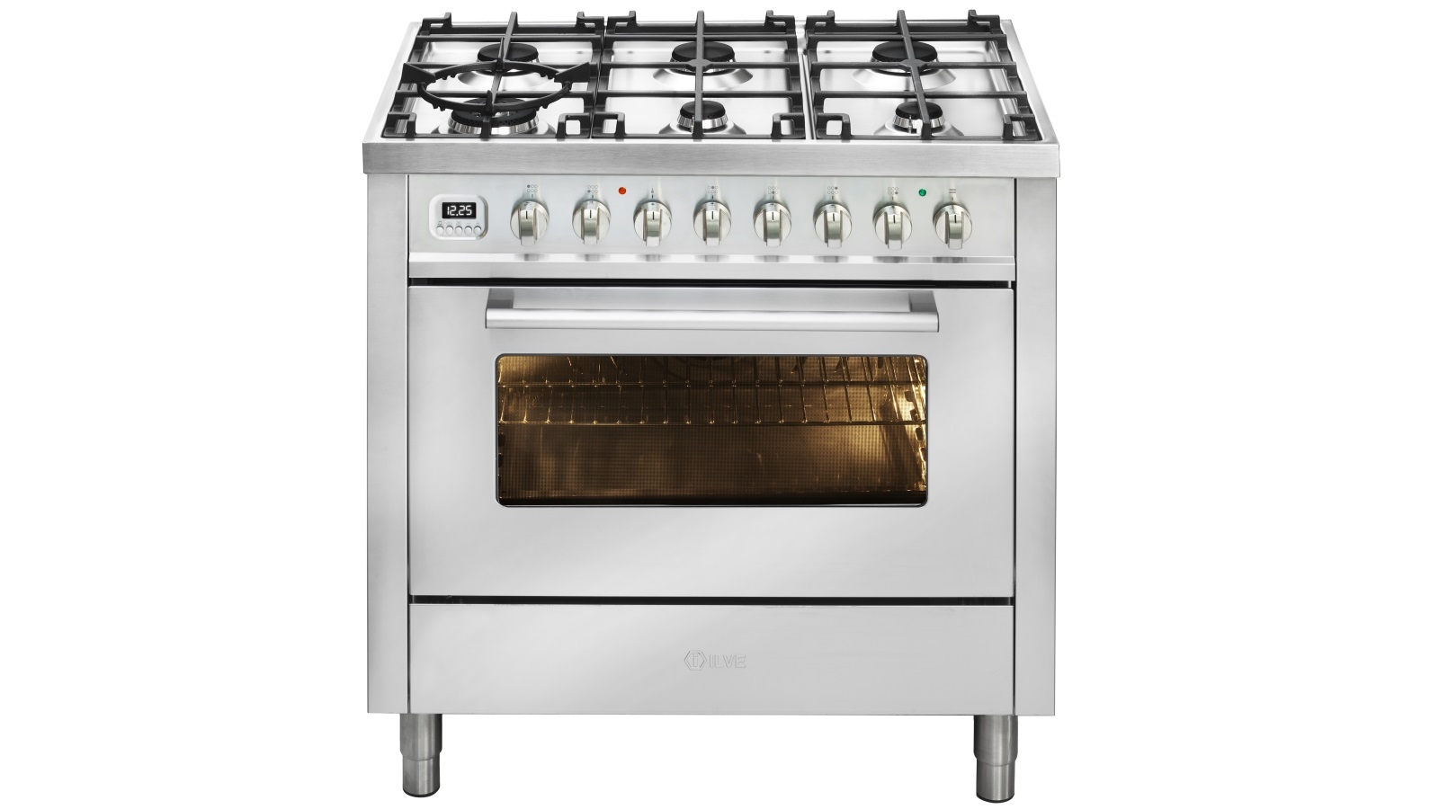 ilve 90cm dual fuel upright cooker