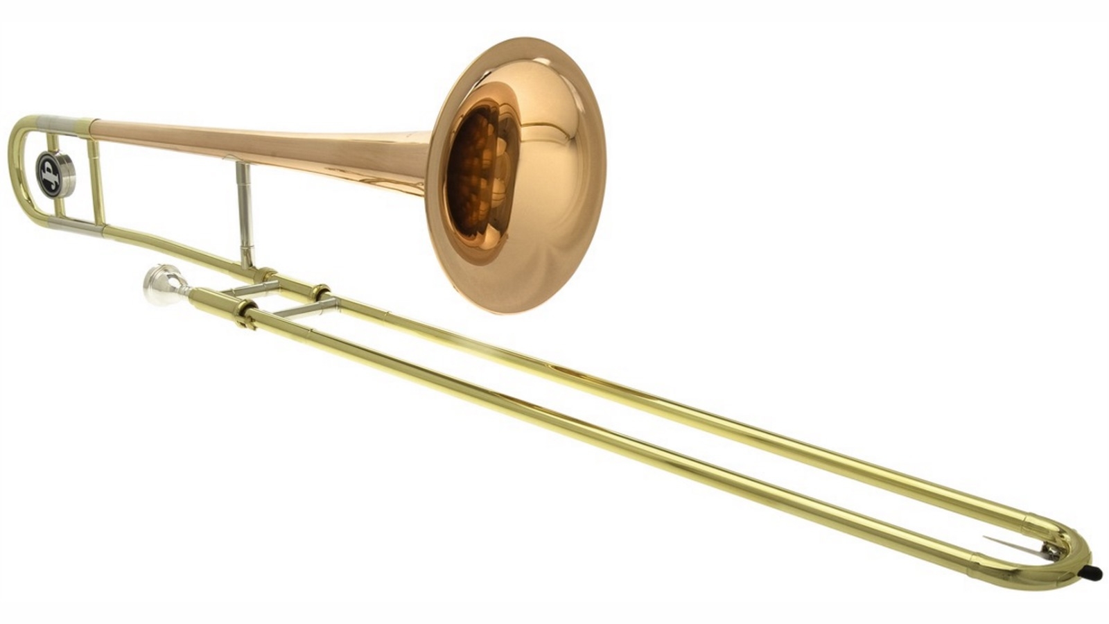 Bb/F Tenor Trombone screw bell-cut bell  Gold with Silver bell  Awesome pro horn 