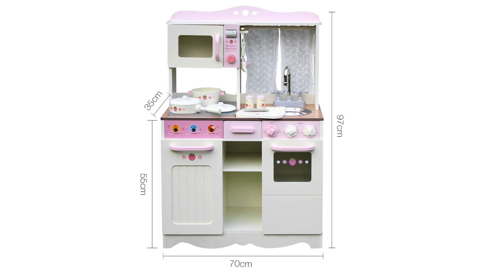 white kitchen play set