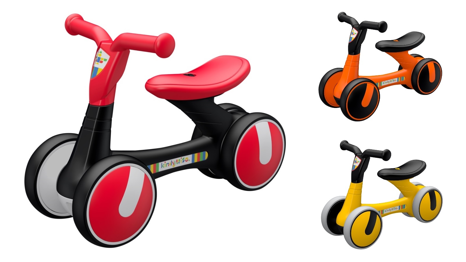 Ride-On Toy with Easy ... Lil' Rider 2-in-1 Wooden Balance Bike & Push Tricycle 