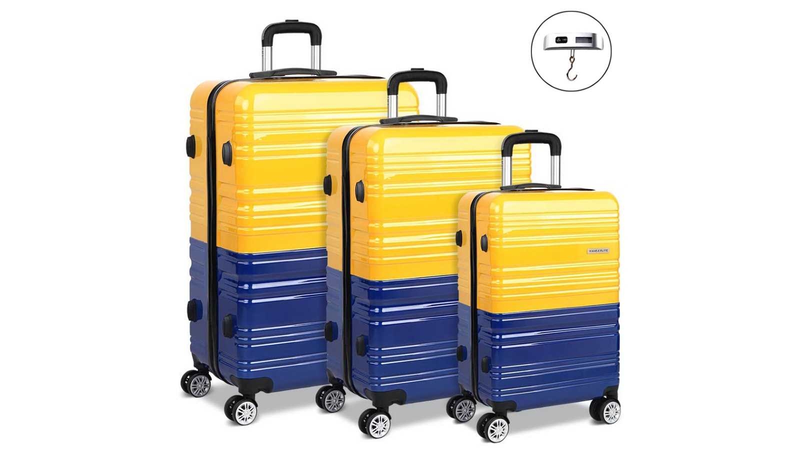 hard shell luggage set with tsa lock