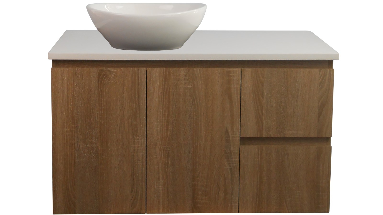 Buy Ledin Mosman 900mm Wallnut Wall Hung Vanity With White Stone Bench Top Egg Basin Harvey Norman Au