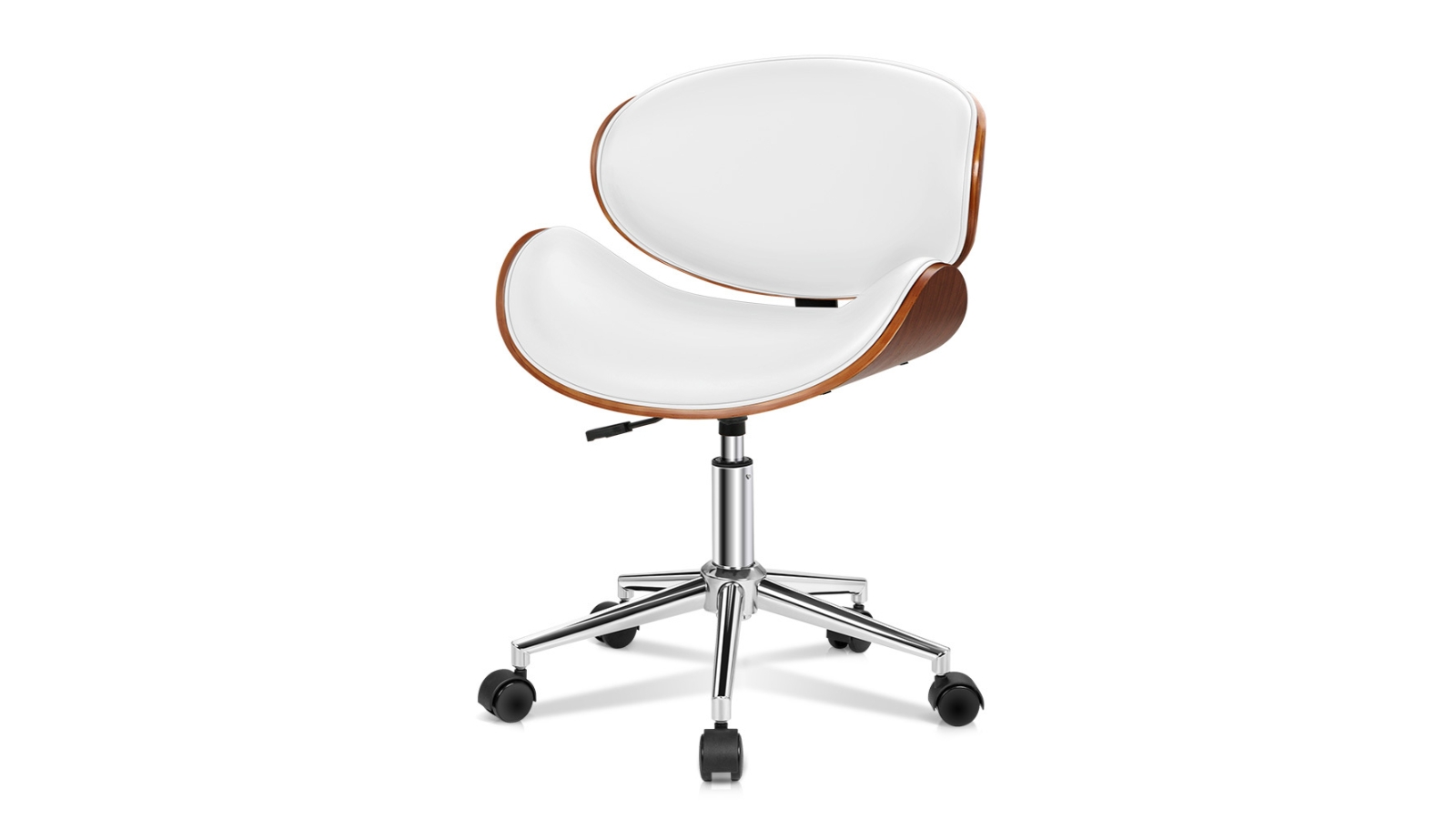 white leather office chair modern