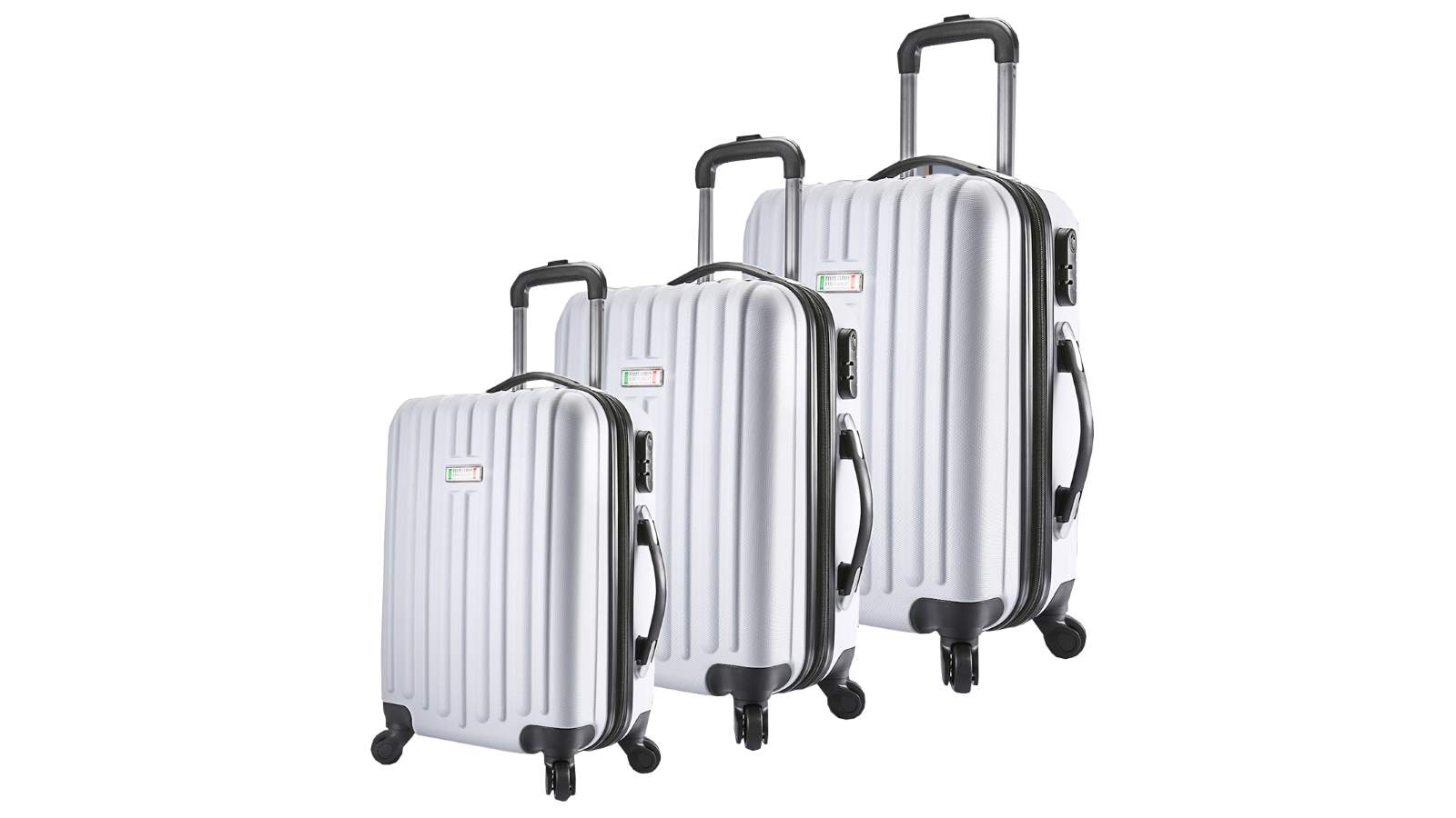 milano abs luxury shockproof luggage 3 piece set