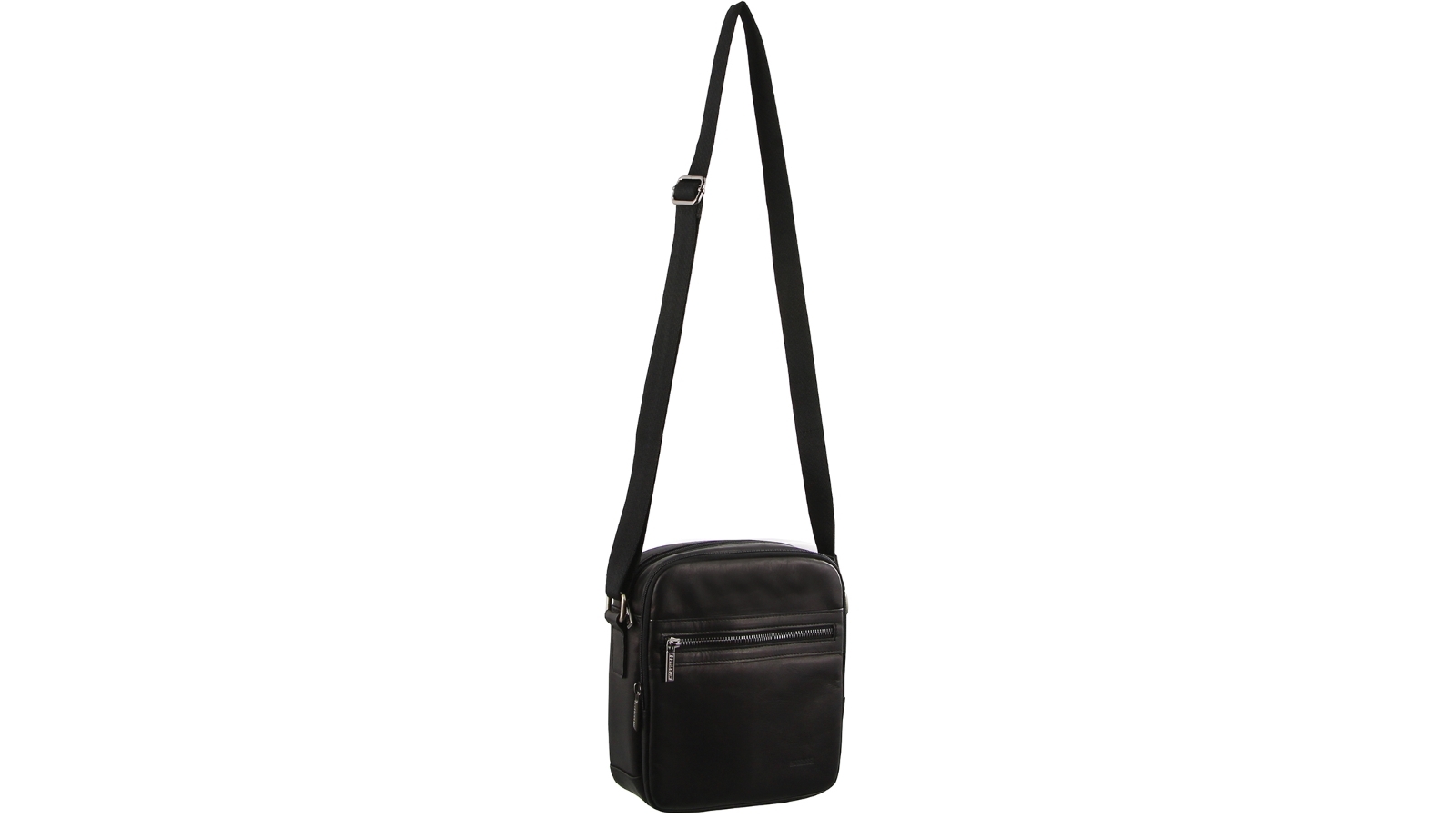 black zip up handbag