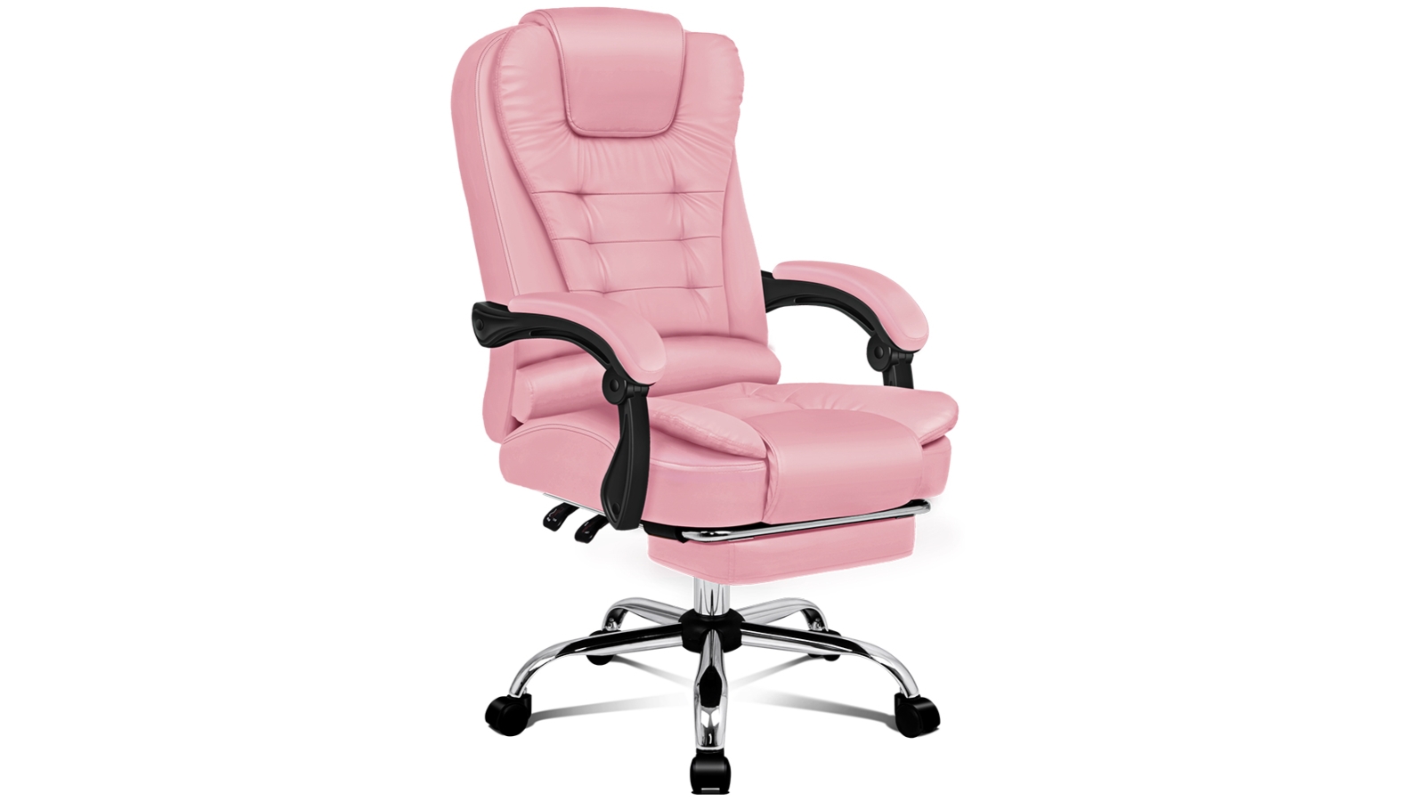 Buy ALFORDSON Office Chair Executive PU Leather Seat with Footrest - Pink |  Harvey Norman AU