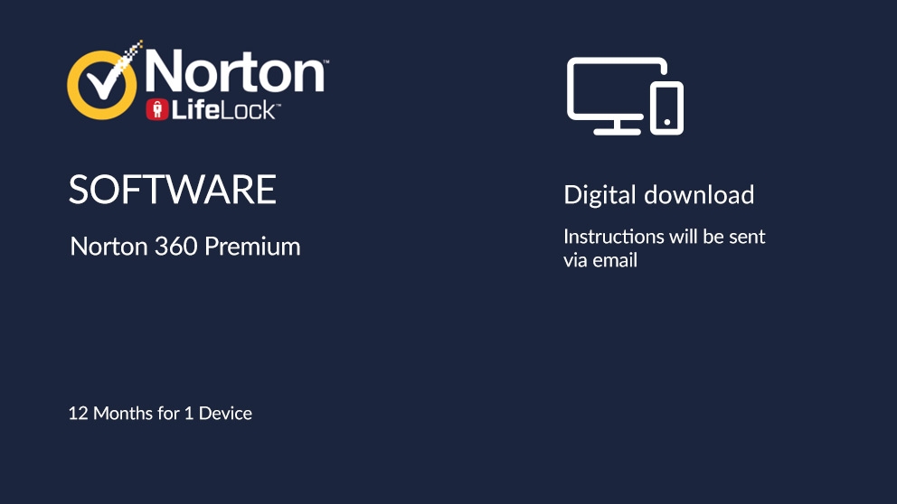 Buy Norton 360 Premium Digital Download 12 Months For 1 Device Harvey Norman Au