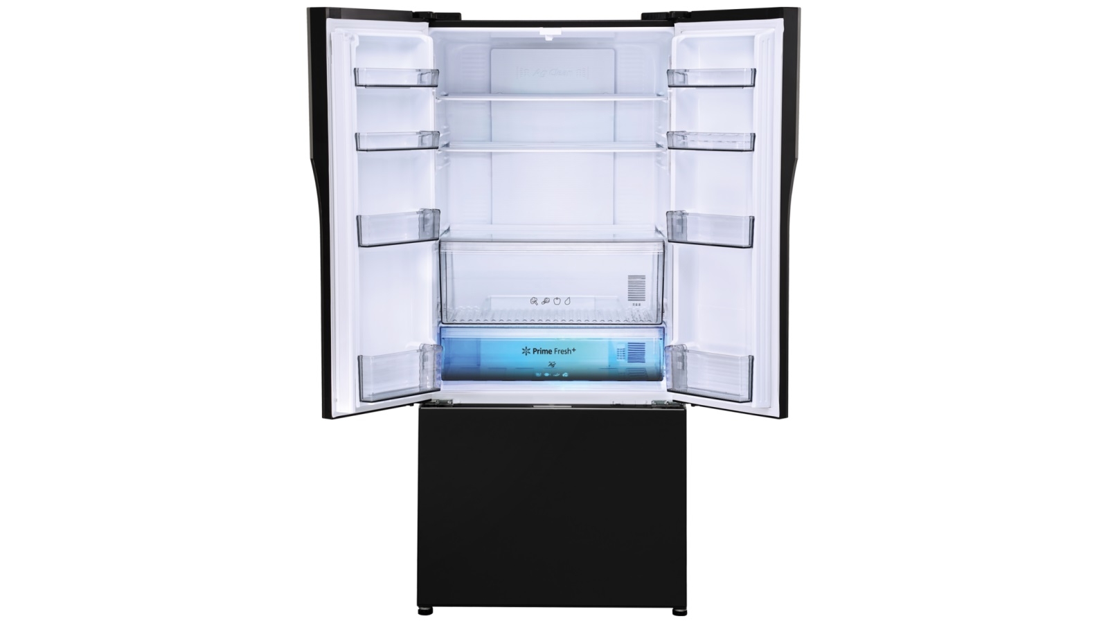 Panasonic 547l French Door Fridge Freezer Silver Glass Finish Glass