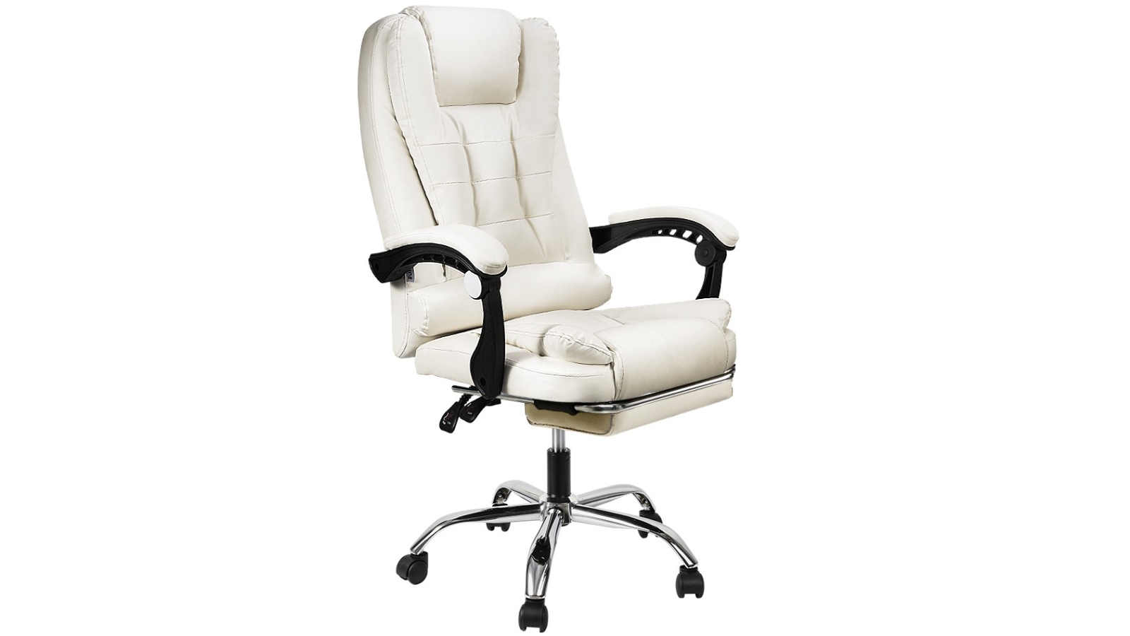 Buy Furb PU Leather Ergonomic Gaming Office Chair with Footrest - White |  Harvey Norman AU