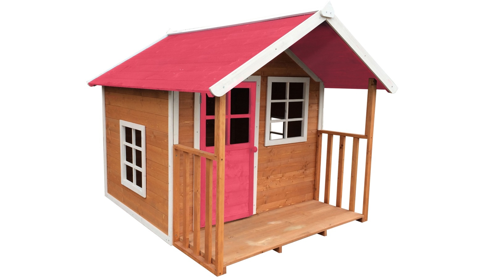 pink wooden playhouse