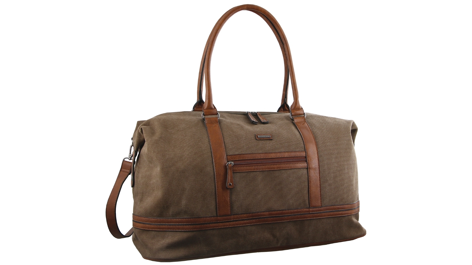 pierre cardin canvas overnight bag