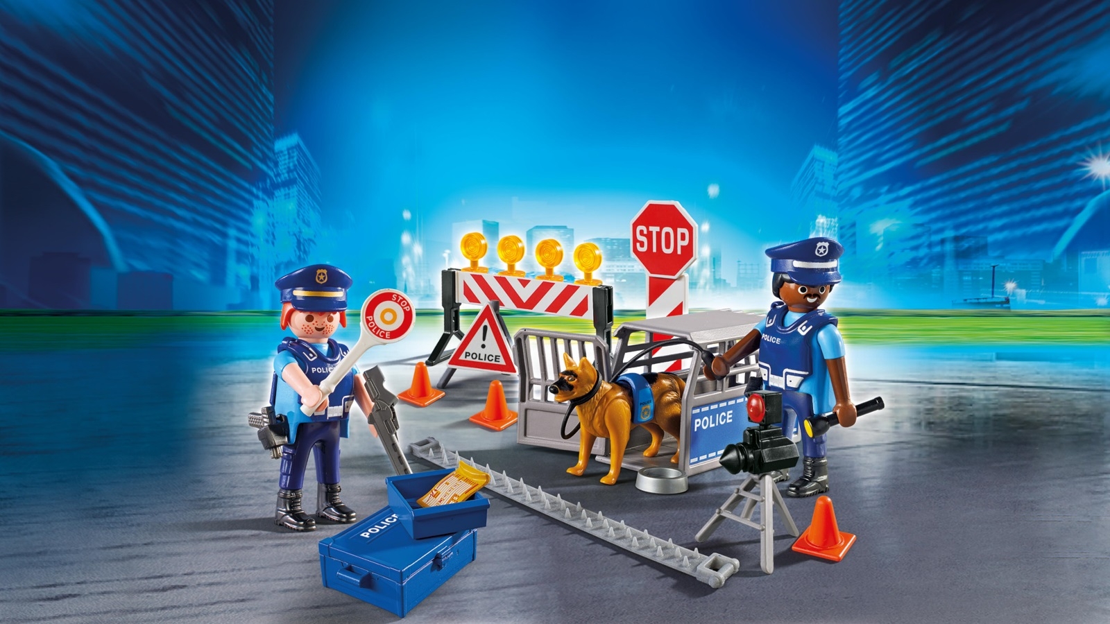 playmobil police roadblock