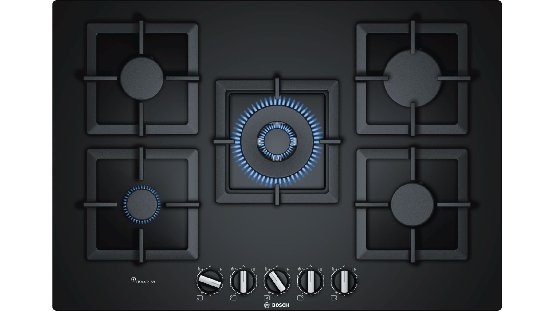 Buy Bosch 750mm Series 6 5 Burner Tempered Glass Gas Cooktop