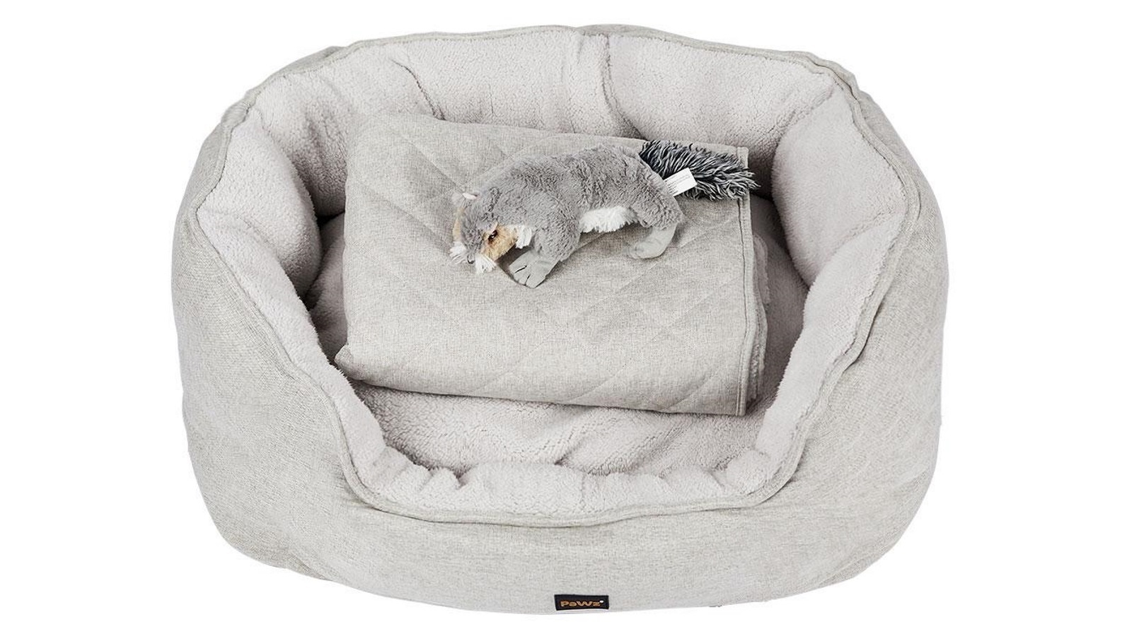 Soft Warm Fleece Dog Cuddler Bed Bolster Lounge with Non Slip Water Resistant Base Urijk Soft Washable Dog Cat Bed Waterproof Oxford Dog Basket Bed for Puppy Small Medium Large Dog Cat 