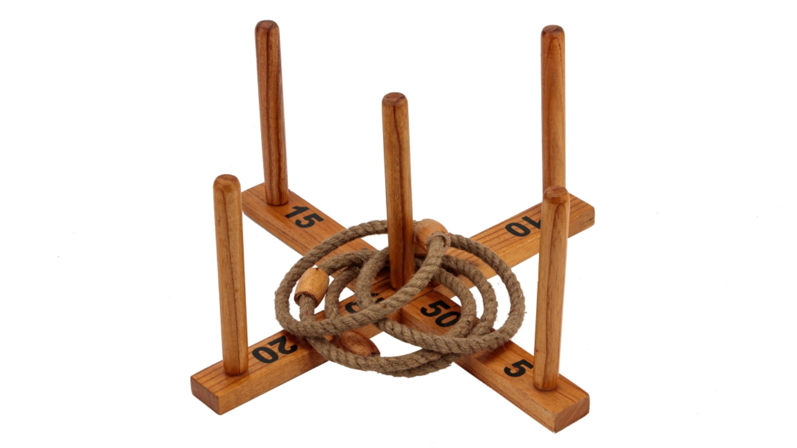 Buy Jenjo Outdoor Wooden Rope Ring Toss Quoits Game | Harvey Norman AU