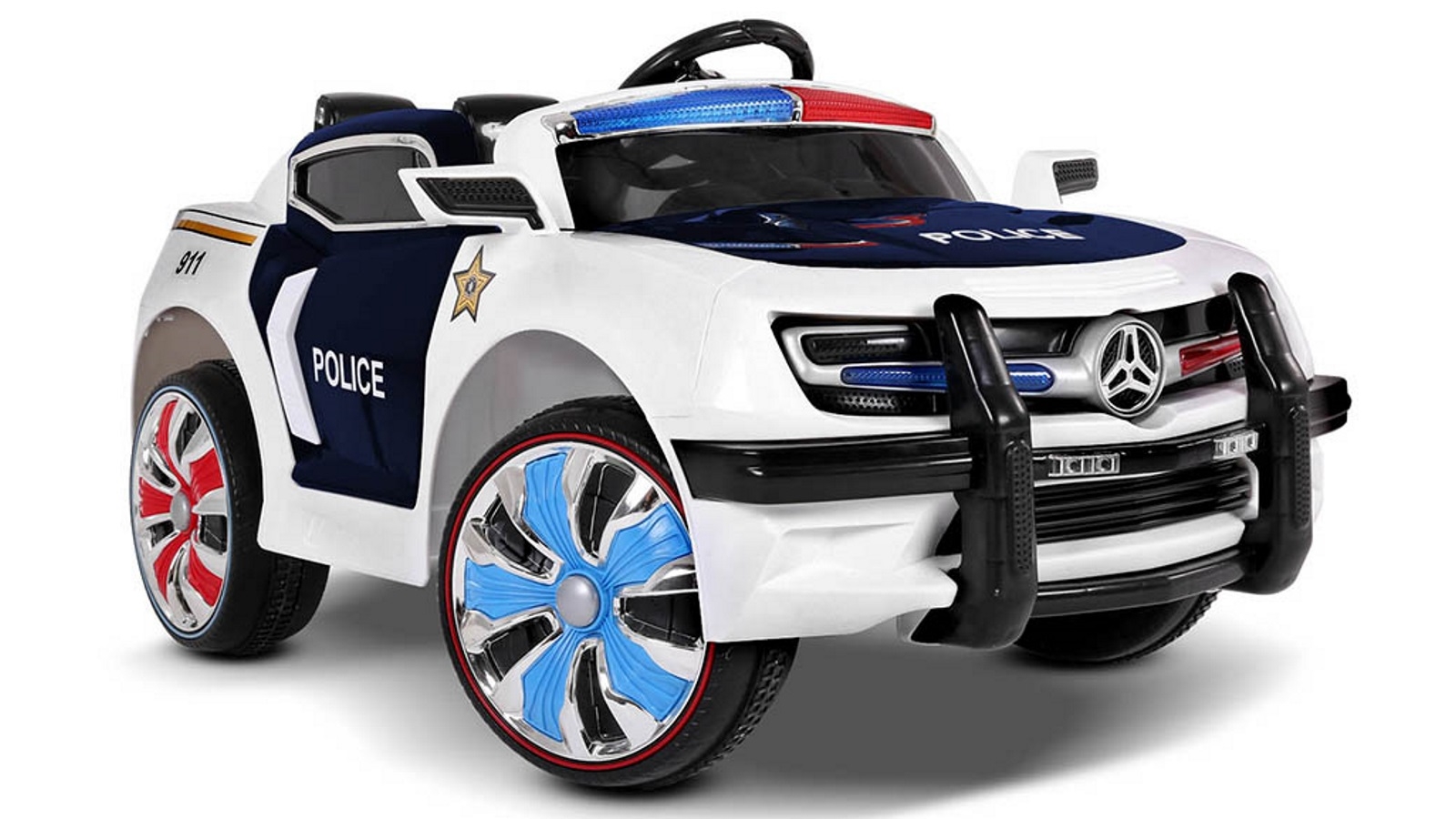 Rigo Kids Ride On Car Police, Police Car Bunk Beds