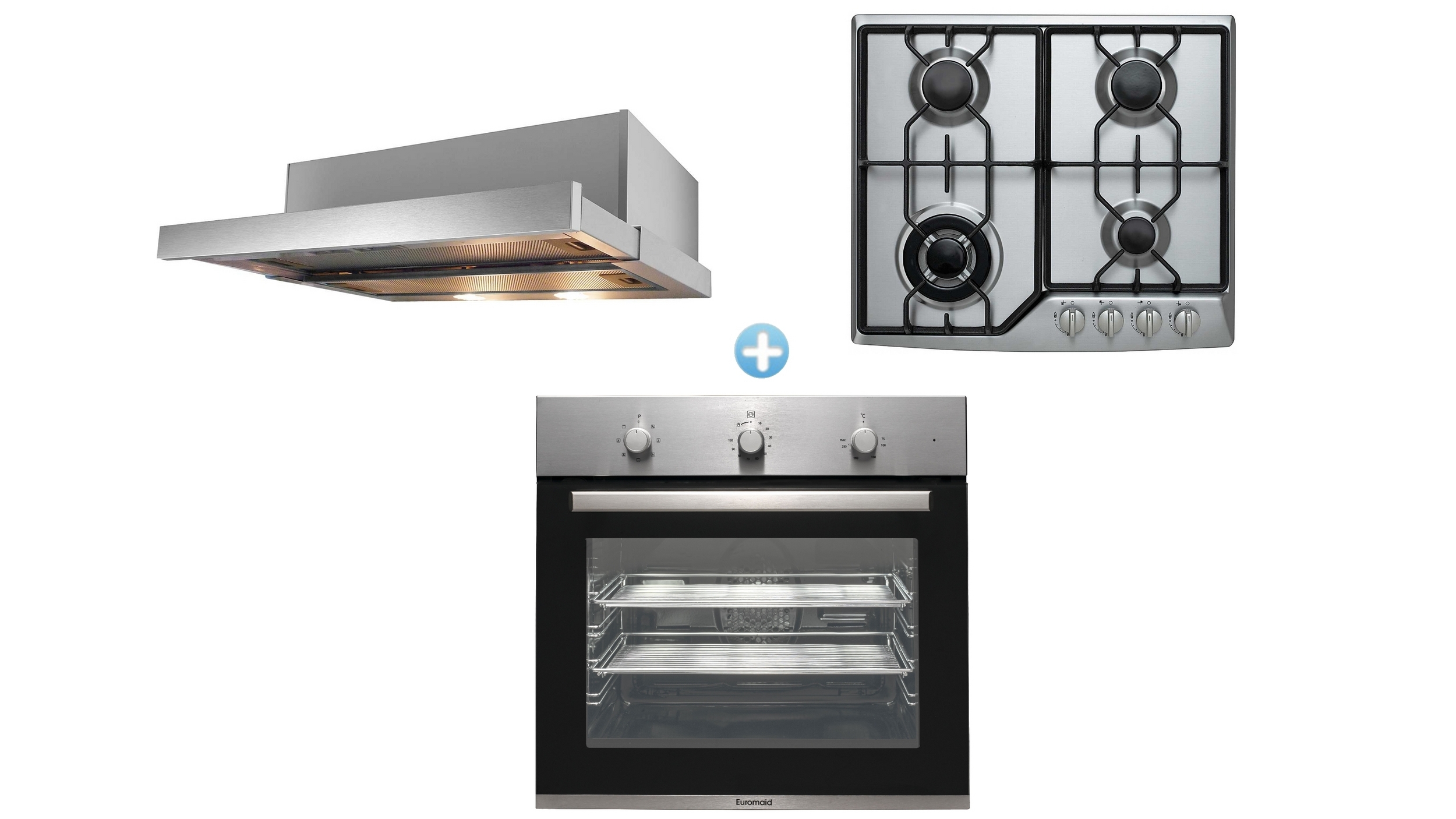 Buy Euromaid Bs7 7 Multifunction Oven With Gas Cooktop And Slide