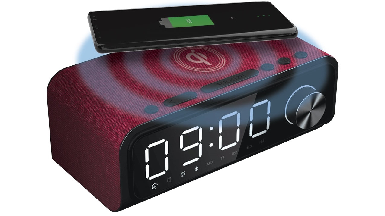Separate congestion advantage Buy Laser 4-in-1 Digital Alarm Clock Radio with Qi Wireless Charging - Red  | Harvey Norman AU