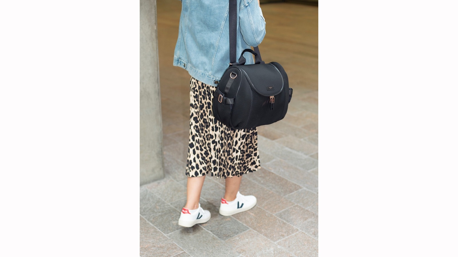 storksak poppy luxe black scuba