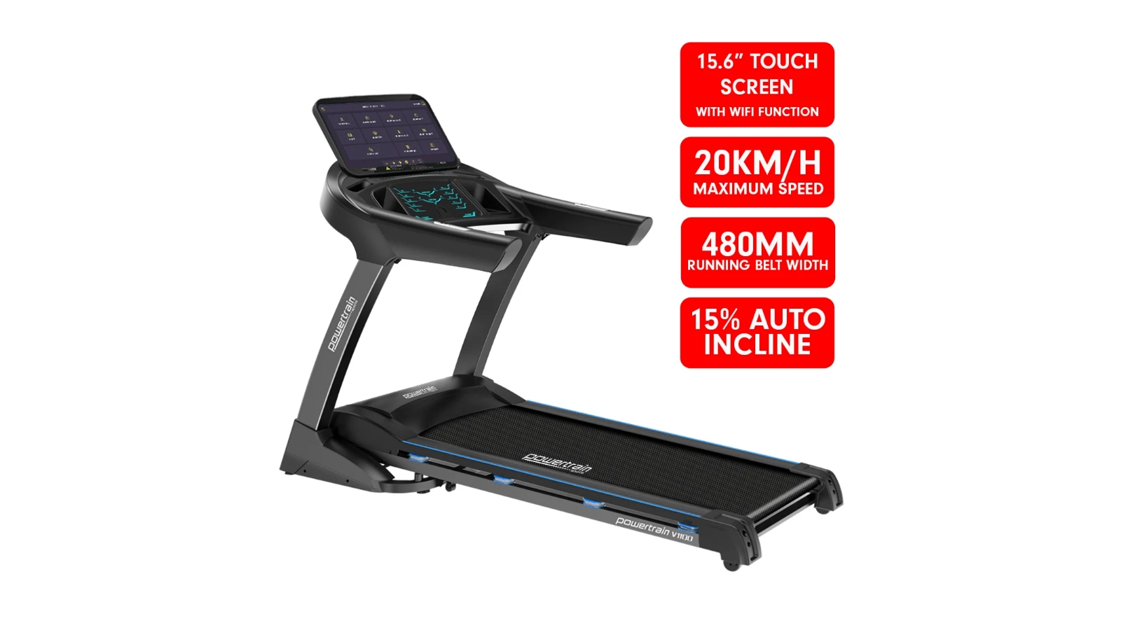 Folding Incline Running and Walking Exercise Fitness Machine with LED Display Easy Control Home Gym HAen Treadmill Running Belt Machine 