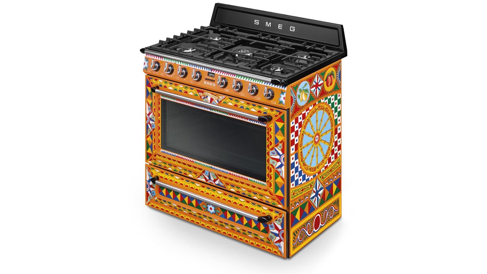 Buy Smeg 900mm Dolce & Gabbana Dual Fuel Freestanding Cooker - Cart |  Harvey Norman AU