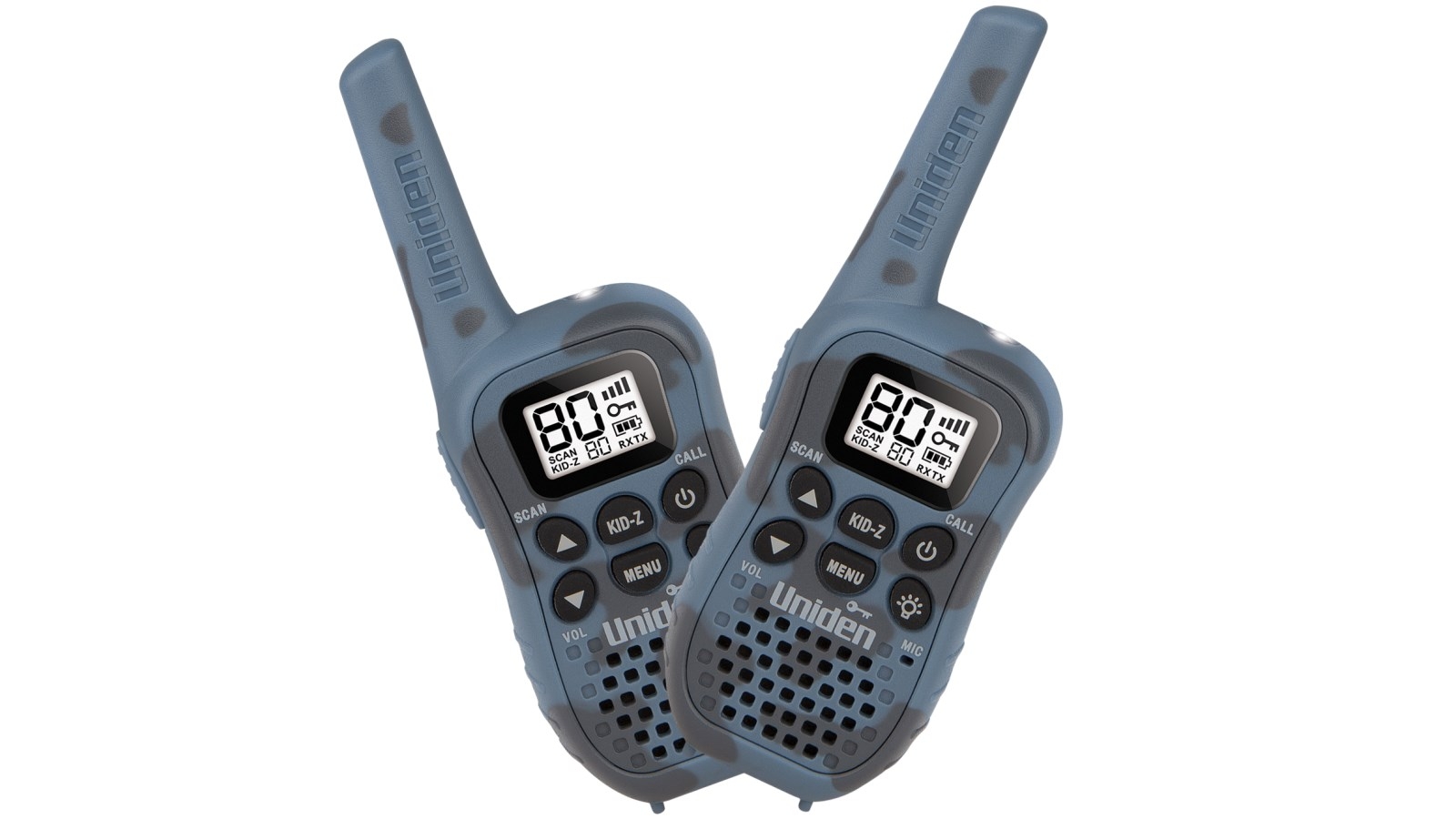 Uniden UH45 80 Channel UHF Handheld Radio with Kid Zone 4 Pack 