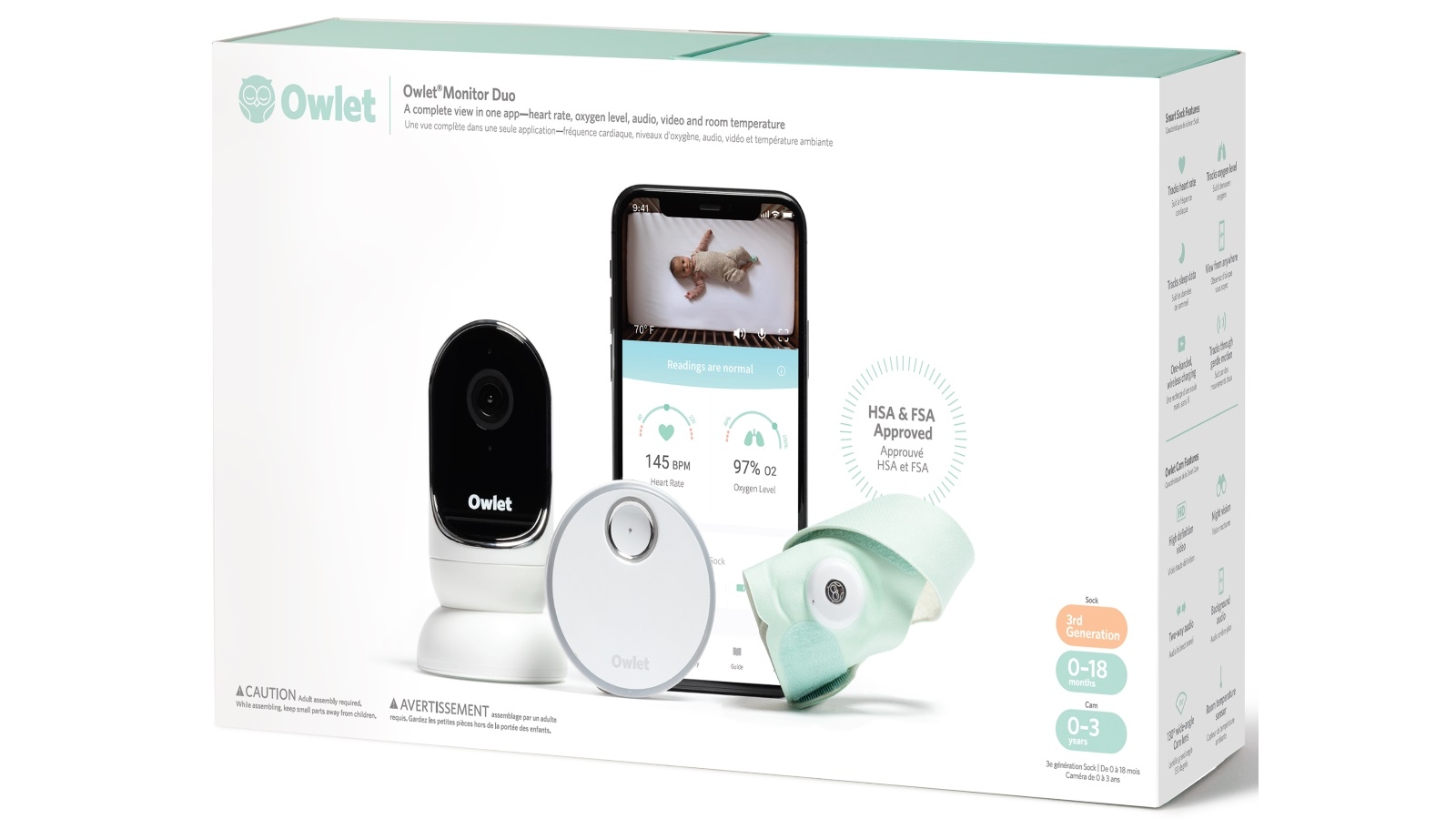 Buy Owlet Smart Sock 3 Baby Monitor Camera Duo Bundle Harvey Norman Au