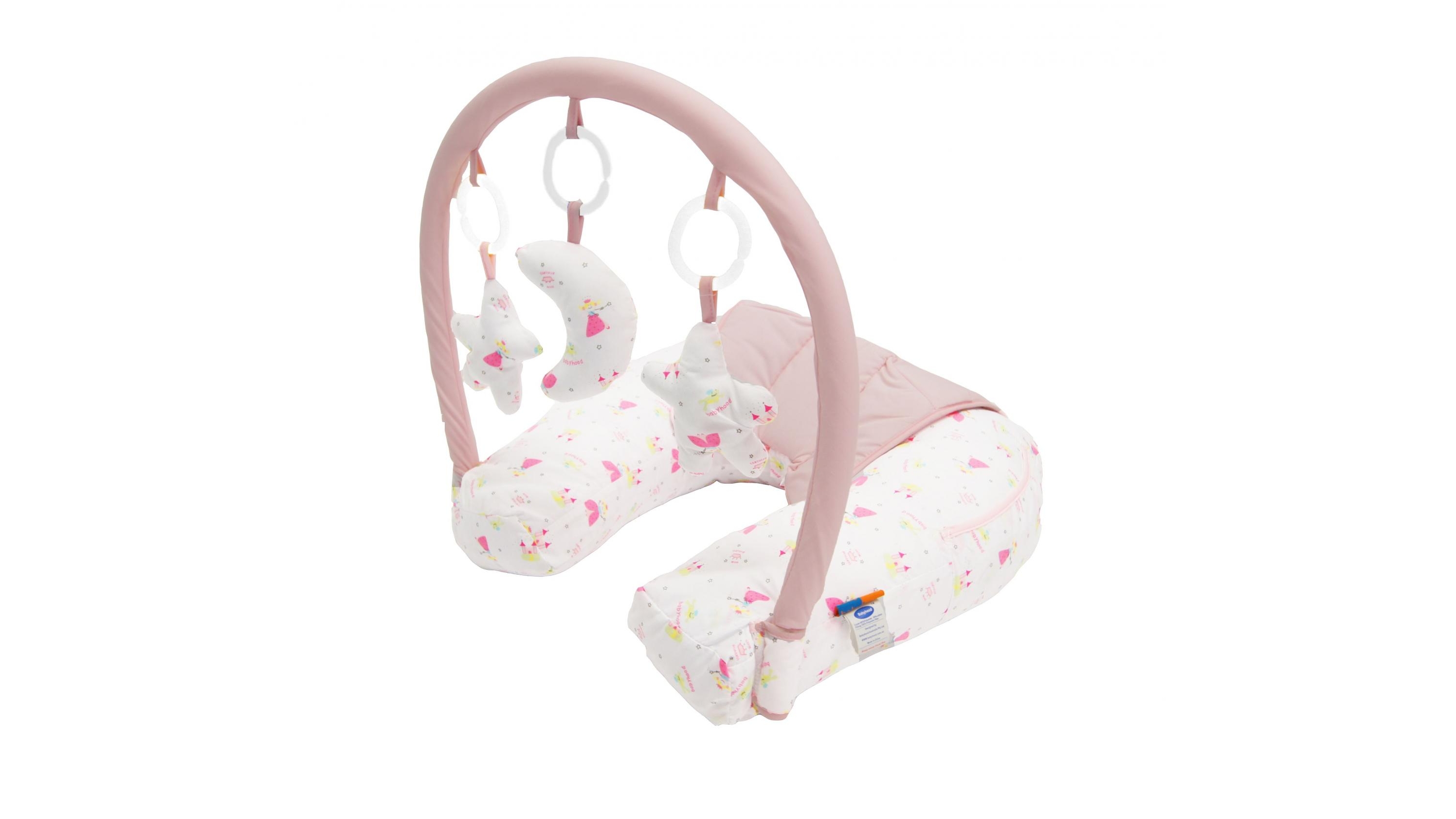 nursing pillow with toy bar