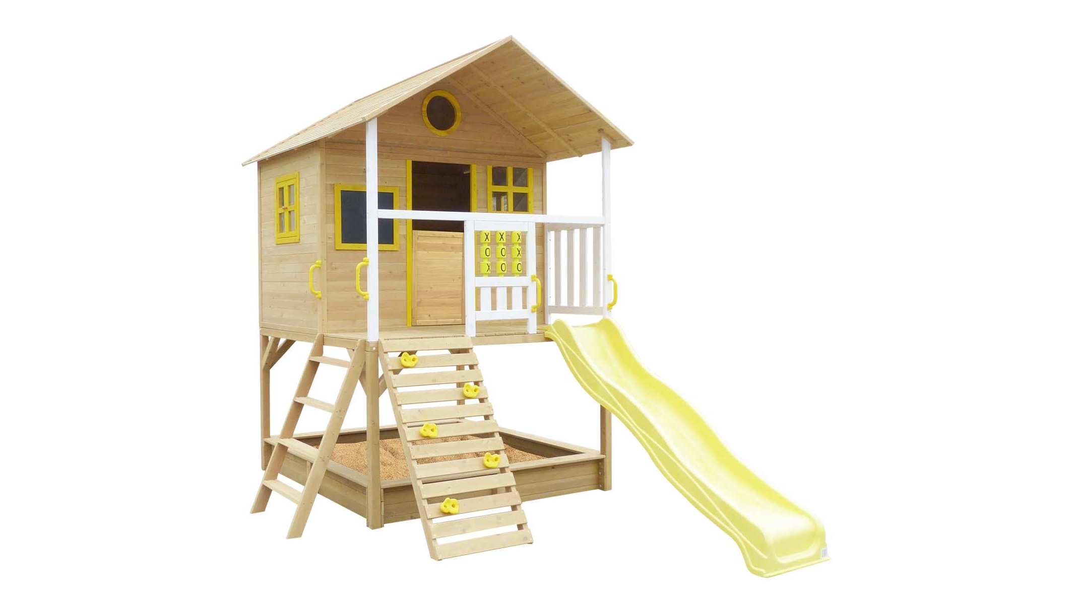 plastic cubby house with slide