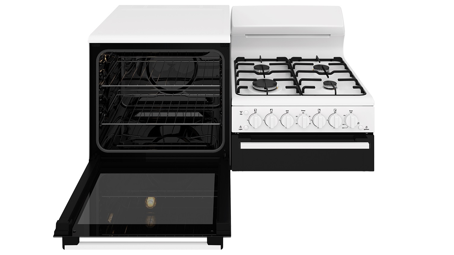 westinghouse elevated gas freestanding cooker