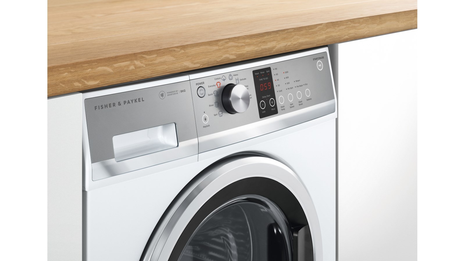 fisher & paykel wh9060j3 9kg front load washing machine