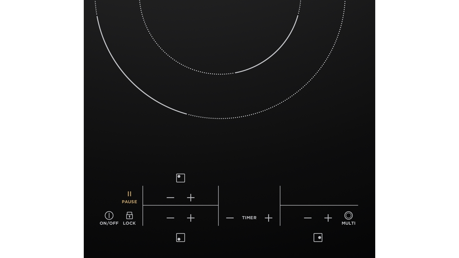 westinghouse 600mm 3 zone induction cooktop with maxizone