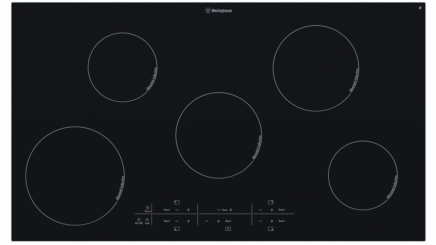 Buy Westinghouse 900mm 5 Zone Induction Cooktop Harvey Norman Au