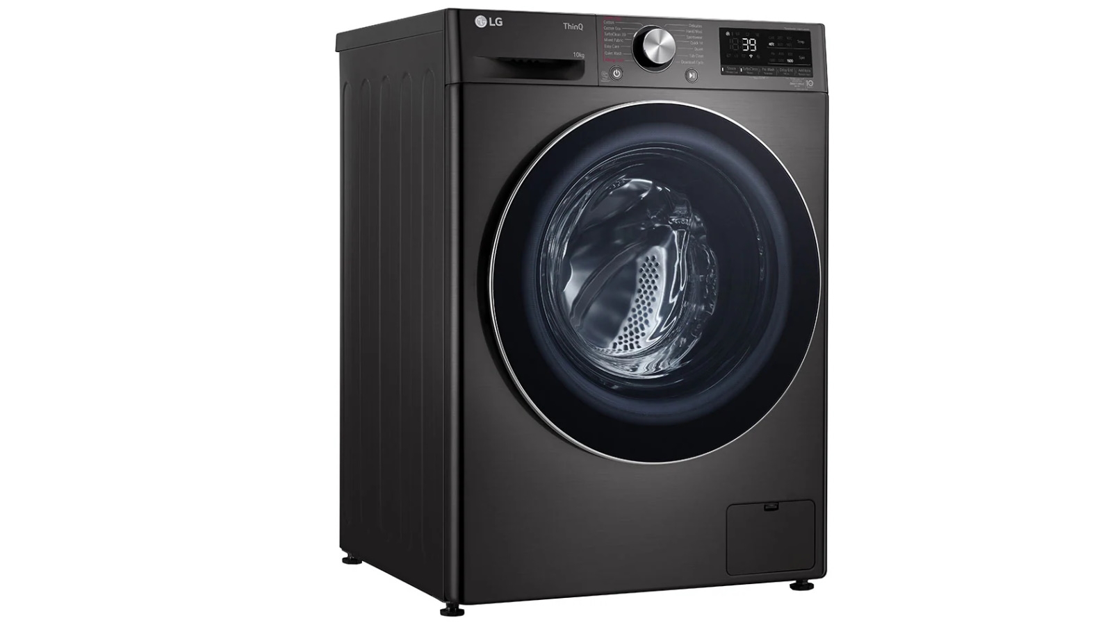 black lg washing machine 10kg