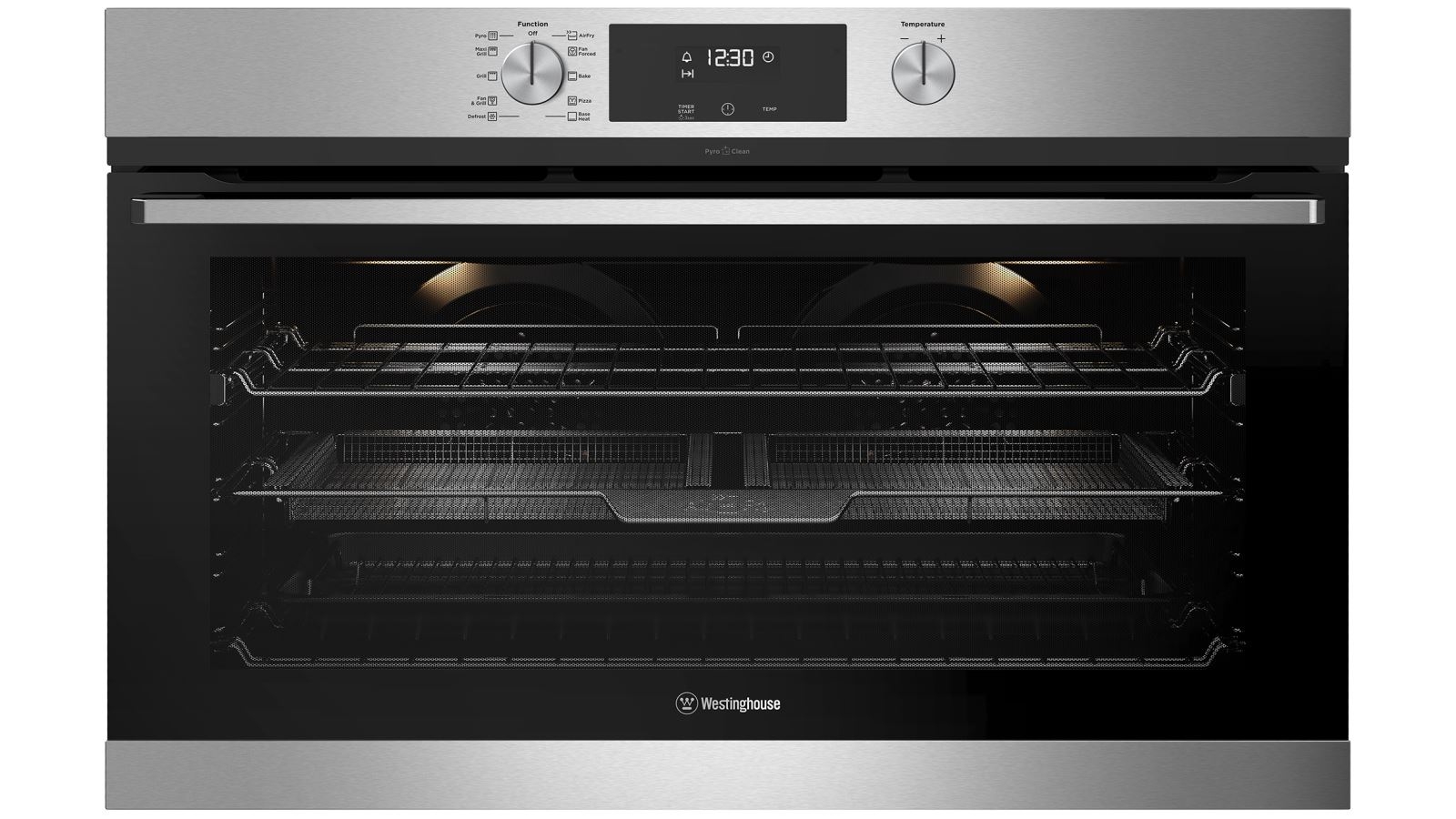 westinghouse pyrolytic oven 90cm freestanding