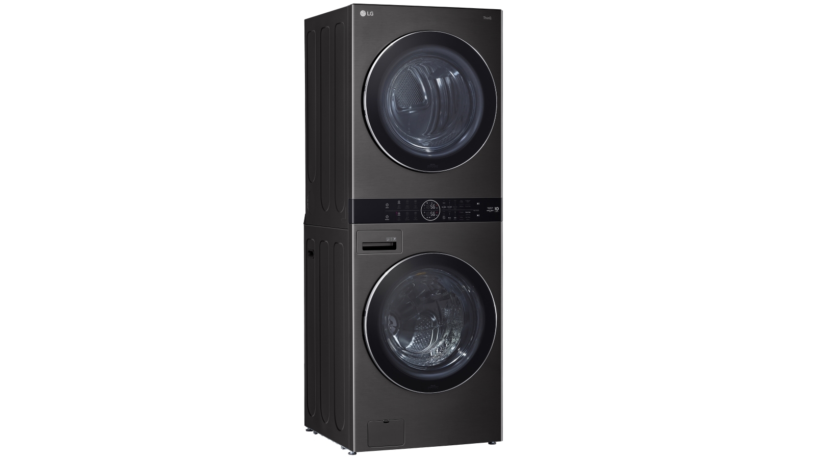 Buy Lg Washtower Single Unit Front Load Washer Electric Dryer Combo Black Steel Harvey Norman Au
