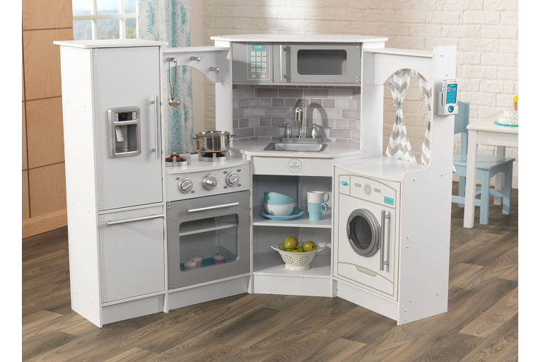 Buy Kidkraft Ultimate Corner Play Kitchen In White Harvey Norman Au