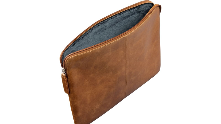 Dbramante1928 Skagen Pro Custodia Laptop In Pelle Pieno Fiore – Con Cerniera, Fodera Morbida, Nero/marrone/blu, Produzione CO2-free - 3
