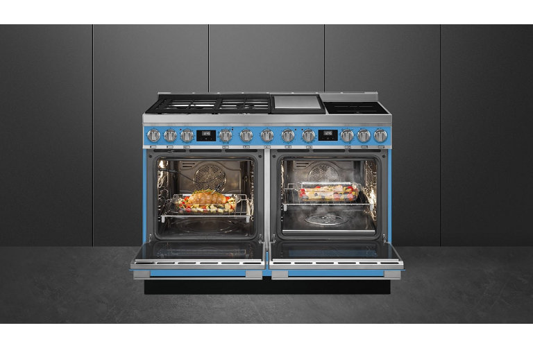 Buy Smeg 1200mm Portofino Freestanding Cooker Turquoise Harvey