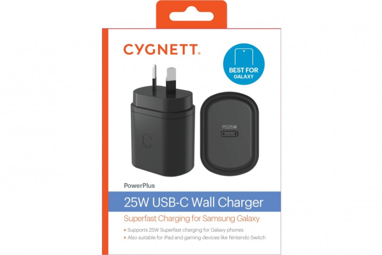 cygnett 25w usb c wall charger