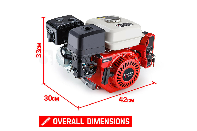 Buy Baumr-AG 6.5HP Petrol Engine Stationary Motor OHV Horizontal Shaft ...