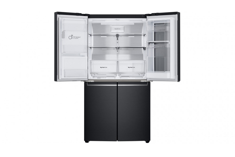 LG 910L French Door Fridge with InstaView Door-In-Door - Matte Black_GF ...