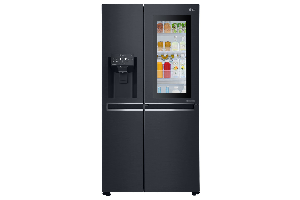 LG 665L Side By Side Fridge with InstaView Door-in-Door - Matte Black Product Hero