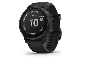 Garmin Fenix 6S Pro GPS Watch - Black with Black Band 2 Product Hero