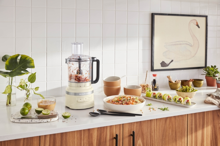 Buy KitchenAid 9 Cup Quad Blade Food Processor Almond Cream Harvey