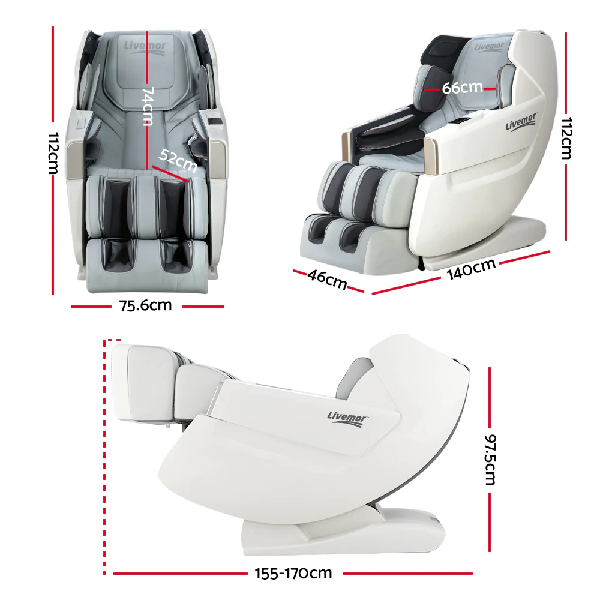 Buy Livemor Zero Gravity Electric Massage Chair White Harvey Norman AU