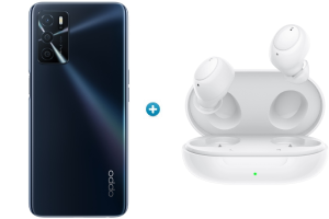 Oppo A16s 64GB Crystal Black + Enco W12 Wireless Earphones Bundle 2 Product Hero
