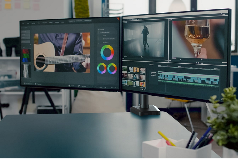 Buy ONE Gas Lift Dual Monitor Arm Harvey Norman AU