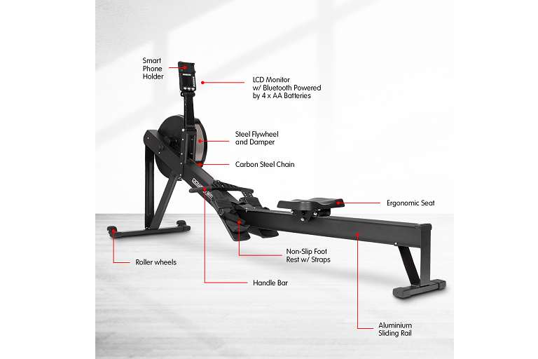 Buy Powertrain Air Rowing Machine Resistance Rower | Harvey Norman AU