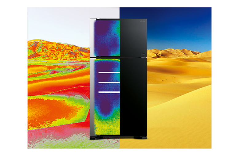 Buy Hitachi 511L Compact French Door Fridge Black Glass Harvey